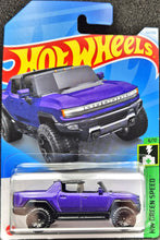 Load image into Gallery viewer, Hot Wheels 2024 GMC Hummer EV Purple #62 HW Green Speed 6/10 New Long Card
