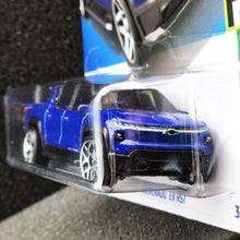 Load image into Gallery viewer, Hot Wheels 2024 Silverado EV RST Blue #110 HW Green Speed 8/10 New Long Card