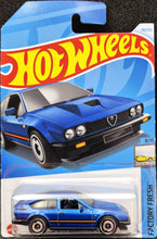 Load image into Gallery viewer, Hot Wheels 2024 Alfa Romeo GTV6 3.0 Blue #98 Factory Fresh 8/10 New Long Card
