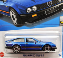 Load image into Gallery viewer, Hot Wheels 2024 Alfa Romeo GTV6 3.0 Blue #98 Factory Fresh 8/10 New Long Card