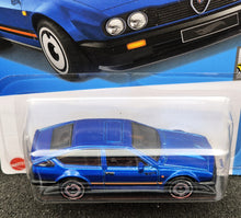 Load image into Gallery viewer, Hot Wheels 2024 Alfa Romeo GTV6 3.0 Blue #98 Factory Fresh 8/10 New Long Card