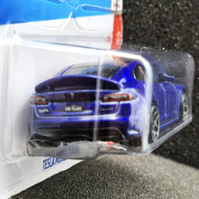 Load image into Gallery viewer, Hot Wheels 2024 Tesla Model S Plaid Dark Blue #165 Quarter Mile Heroes 5/5 New Long Card