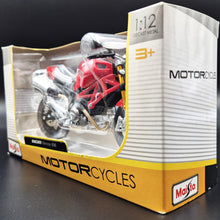 Load image into Gallery viewer, Maisto 2014 Ducati Monster 696 Red 1:12 Die Cast Motorbike