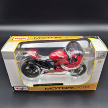 Load image into Gallery viewer, Maisto 2014 Ducati 1199 Panigale Red 1:12 Die Cast Motorbike