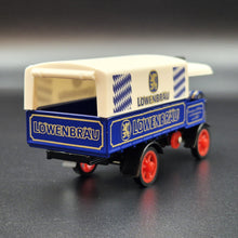 Load image into Gallery viewer, Matchbox 1917 Yorkshire Steam Wagon - Lowenbrau Dark Blue Models Of Yesteryear YGB12