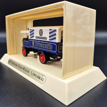 Load image into Gallery viewer, Matchbox 1917 Yorkshire Steam Wagon - Lowenbrau Dark Blue Models Of Yesteryear YGB12