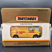 Load image into Gallery viewer, Matchbox 1990 Ford Transit Van Yellow Australia Post Express Post