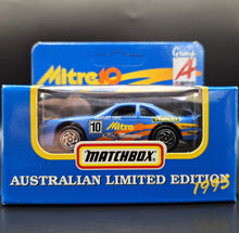 Load image into Gallery viewer, Matchbox 1995 Ford Thunderbird Stock Car Blue Promotional - Mitre 10 - Mark Larkam