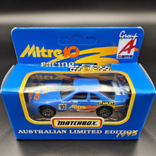 Load image into Gallery viewer, Matchbox 1995 Ford Thunderbird Stock Car Blue Promotional - Mitre 10 - Mark Larkam