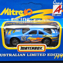 Load image into Gallery viewer, Matchbox 1995 Ford Thunderbird Stock Car Blue Promotional - Mitre 10 - Mark Larkam
