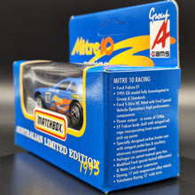 Load image into Gallery viewer, Matchbox 1995 Ford Thunderbird Stock Car Blue Promotional - Mitre 10 - Mark Larkam