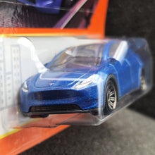 Load image into Gallery viewer, Matchbox 2024 Tesla Model Y Blue #3 MBX Metro New Long Card