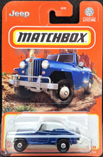 Load image into Gallery viewer, Matchbox 2024 1948 Willys Jeepster Dark Blue #10 MBX Adventure 10/100 New Long Card