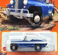 Load image into Gallery viewer, Matchbox 2024 1948 Willys Jeepster Dark Blue #10 MBX Adventure 10/100 New Long Card