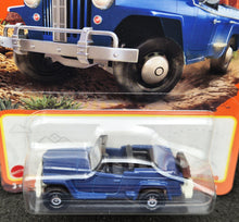 Load image into Gallery viewer, Matchbox 2024 1948 Willys Jeepster Dark Blue #10 MBX Adventure 10/100 New Long Card