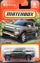 Load image into Gallery viewer, Matchbox 2024 Rivian R1T Olive Green #17 MBX Highway 17/100 New Long Card