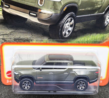 Load image into Gallery viewer, Matchbox 2024 Rivian R1T Olive Green #17 MBX Highway 17/100 New Long Card