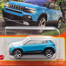 Load image into Gallery viewer, Matchbox 2024 2023 Jeep Avenger Aqua Blue #46 MBX Roadtrip New Long Card