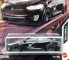 Load image into Gallery viewer, Matchbox 2024 Tesla Model X Black #75 SpaceX New Long Card