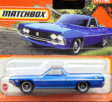 Load image into Gallery viewer, Matchbox 2024 1970 Ford Ranchero Blue #83 MBX Highway New