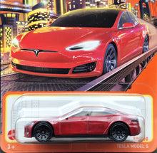 Load image into Gallery viewer, Matchbox 2024 Tesla Model S Red #89 MBX Metro New Long Card