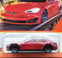 Load image into Gallery viewer, Matchbox 2024 Tesla Model S Red #89 MBX Metro New Long Card