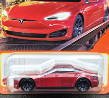 Load image into Gallery viewer, Matchbox 2024 Tesla Model S Red #89 MBX Metro New Long Card