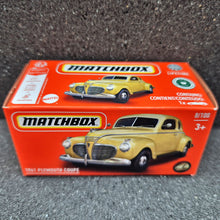 Load image into Gallery viewer, Matchbox 2024 1941 Plymouth Coupe Pale Yellow #8 MBX Metro New Sealed Box