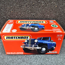 Load image into Gallery viewer, Matchbox 2024 1948 Willys Jeepster Dark Blue #10 MBX Adventure 10/100 New Sealed Box