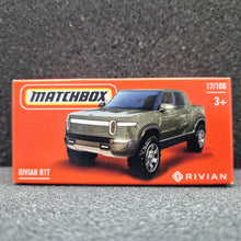 Load image into Gallery viewer, Matchbox 2024 Rivian R1T Olive Green #17 MBX Highway 17/100 New Sealed Box