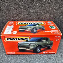 Load image into Gallery viewer, Matchbox 2024 Rivian R1T Olive Green #17 MBX Highway 17/100 New Sealed Box