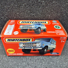 Load image into Gallery viewer, Matchbox 2024 1970 Ford Bronco Sky Blue #29 MBX Adventure 29/100 New Sealed Box