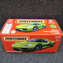 Load image into Gallery viewer, Matchbox 2024 Porsche 918 Spyder Lime Green #45 MBX Showroom New Sealed Box