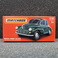 Load image into Gallery viewer, Matchbox 2024 Morris Minor Saloon British Racing Green #57 MBX Showroom New Sealed Box