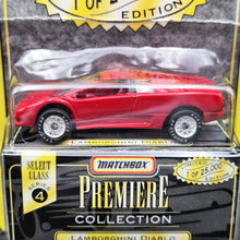 Load image into Gallery viewer, Matchbox 1997 Lamborghini Diablo Red Premiere Collection Series 4 - Limited Edition