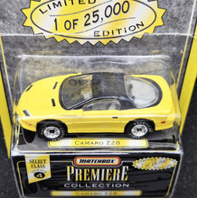 Load image into Gallery viewer, Matchbox 1997 Camaro Z28 Yellow Premiere Collection Series 4 - Limited Edition