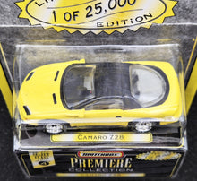 Load image into Gallery viewer, Matchbox 1997 Camaro Z28 Yellow Premiere Collection Series 4 - Limited Edition