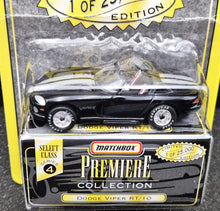 Load image into Gallery viewer, Matchbox 1997 Dodge Viper RT/10 Black Premiere Collection Series 4 - Limited Edition
