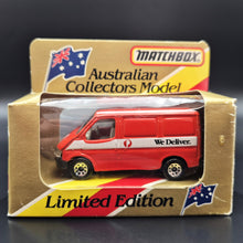 Load image into Gallery viewer, Matchbox 1987 Ford Transit Van Red MB60 Australia Post - Boxed