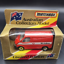Load image into Gallery viewer, Matchbox 1987 Ford Transit Van Red MB60 Australia Post - Boxed
