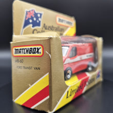 Load image into Gallery viewer, Matchbox 1987 Ford Transit Van Red MB60 Australia Post - Boxed
