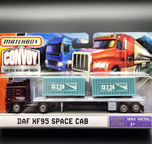 Load image into Gallery viewer, Matchbox 2008 DAF XF95 Space Cab Container Truck Dark Red MB Convoy MB8198