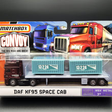 Load image into Gallery viewer, Matchbox 2008 DAF XF95 Space Cab Container Truck Dark Red MB Convoy MB8198