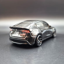 Load image into Gallery viewer, Hot Wheels 2024 Tesla Model Y Black #15 HW Green Speed 3/10