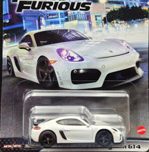 Load image into Gallery viewer, Hot Wheels 2023 Porsche 718 Cayman GT4 White Fast & Furious Premium 4/5 New