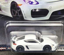 Load image into Gallery viewer, Hot Wheels 2023 Porsche 718 Cayman GT4 White Fast & Furious Premium 4/5 New
