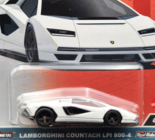 Load image into Gallery viewer, Hot Wheels 2023 Lamborghini Countach LPI 800-4 White Hot Wheels Spettacolare Car Culture 4/5 New