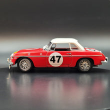 Load image into Gallery viewer, Universal Hobbies Eagle's Race 1966 M.G.B Marathon de la Route #47 Red 1092 1:43 Die Cast Model