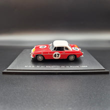 Load image into Gallery viewer, Universal Hobbies Eagle's Race 1966 M.G.B Marathon de la Route #47 Red 1092 1:43 Die Cast Model