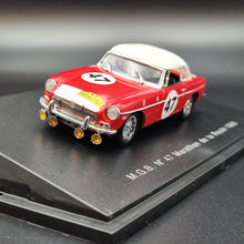 Load image into Gallery viewer, Universal Hobbies Eagle's Race 1966 M.G.B Marathon de la Route #47 Red 1092 1:43 Die Cast Model